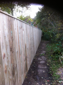 close boarded fencing concrete posts,